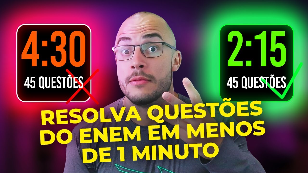TÉCNICAS PARA FAZER A PROVA DO ENEM MAIS RÁPIDA | NA PRÁTICA 🤯