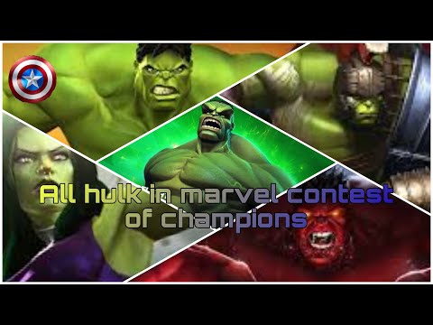 All hulks performing in marvel contest of champions || hulk || she hulk || RED Hulk @captain-Ragavan