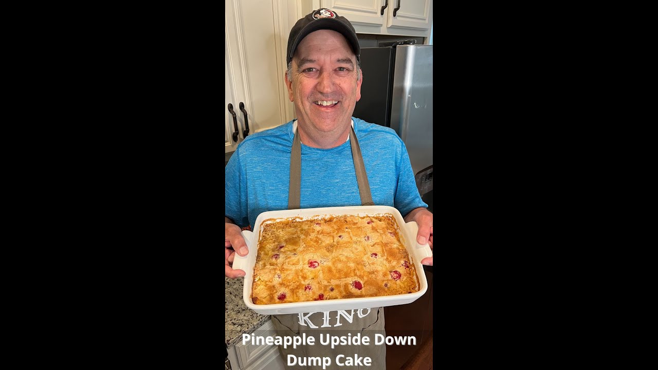 Pineapple Upside Down Dump Cake | Easiest recipe to make for a simple dessert