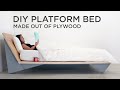 DIY Modern Platform Bed Made Out Of Plywood