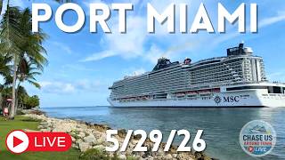 🔴 LIVE: Watching Cruise Ships Leaving Port Miami LIVE! (May 29, 2026)
