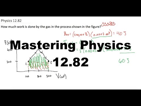 Mastering Physics Solution, "How much work is done by the gas in the process shown in the figure?"