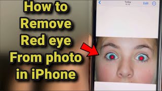 How to remove red eye from a photo in iPhone