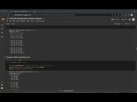 11-785 Spring 2023 Recitation 0B: Fundamentals of NumPy (Part 4/8)