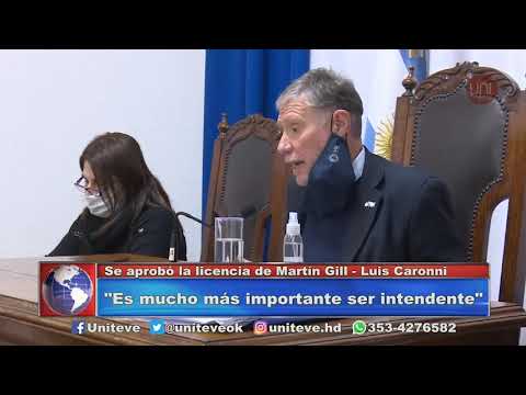 Sesión Concejo Deliberante - Exposición de Luis Caronni, concejal de Vamos Villa María