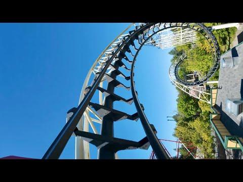 On-ride point of view of Corkscrew