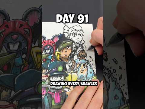 Day 91 Drawing EVERY Brawler - Kaze🤯 #shorts #brawlstars #drawing