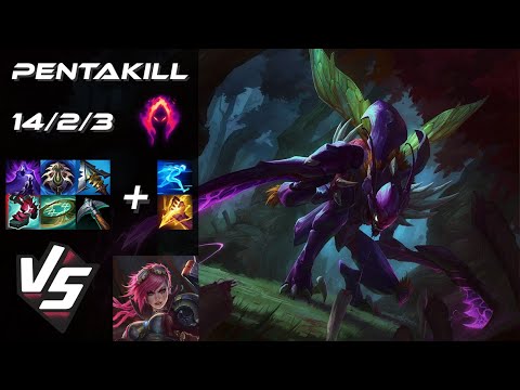 JUNGLE Kha'Zix vs Vi [PENTAKILL] - EU Challenger Patch 25.20