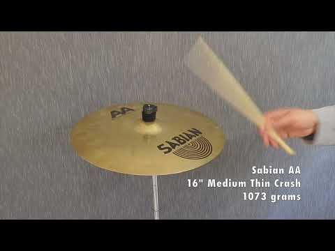 Sabian AA 16" Medium Thin Crash 1073 Grams - TheCymbalBoutique.com
