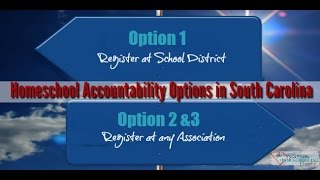 What is Option 1, 2 & 3 Homeschool Law in South Carolina?