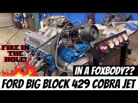 Ford 429 Super Cobra Jet Start-Up GOING IN A FOXBODY? D0OE-R
