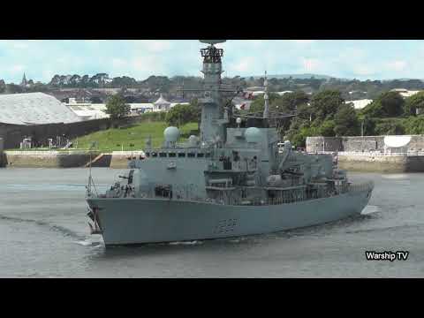 HMS NORTHUMBERLAND F238 LEAVES DEVONPORT NAVAL BASE AT DEVILS POINT - 10th July 2020
