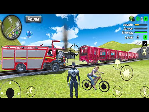 Hurricane Tornado Superhero Vegas Crime Simulator Driving Fire Rescue Truck #3 - Android Gameplay