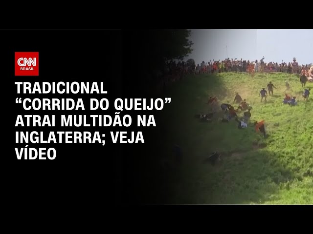 Tradicional "Corrida do Queijo" atrai multidão na Inglaterra | CNN BRASIL