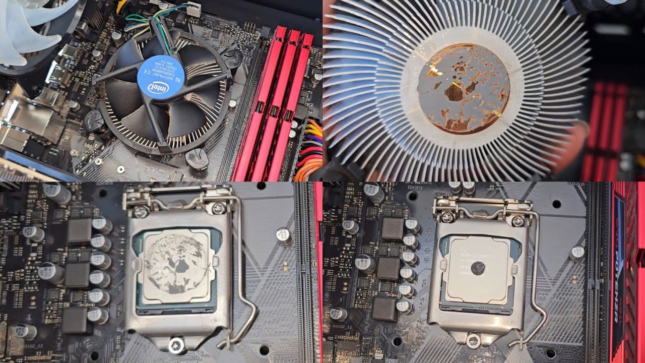 Stock Intel CPU Processor Cooler Heatsink Installation Removal Thermal Paste Application