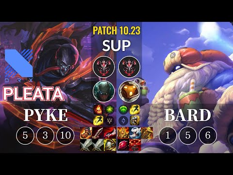 DRX Pleata Pyke vs Bard Sup - KR Patch 10.23
