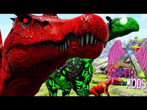 ARK SUPER MODS #23 - Taming VARIOUS APEX Creatures! Spinosaurus!