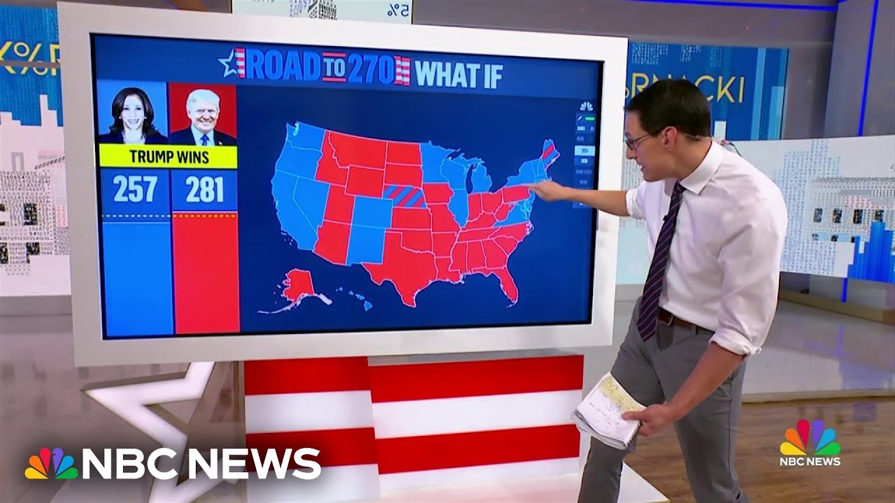 Steve Kornacki: What the road to 270 looks like for Kamala Harris and Donald Trump