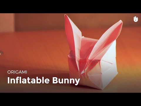 Learn how to make origami easily: The inflatable bunny
