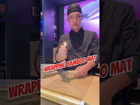 How to wrap bamboo mat for sushi 🍣