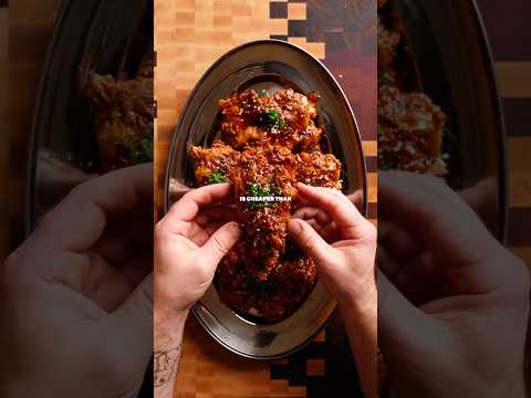 Crispy Fried Chicken with Hot Honey Garlic Glaze and Garlic Lemon Ranch