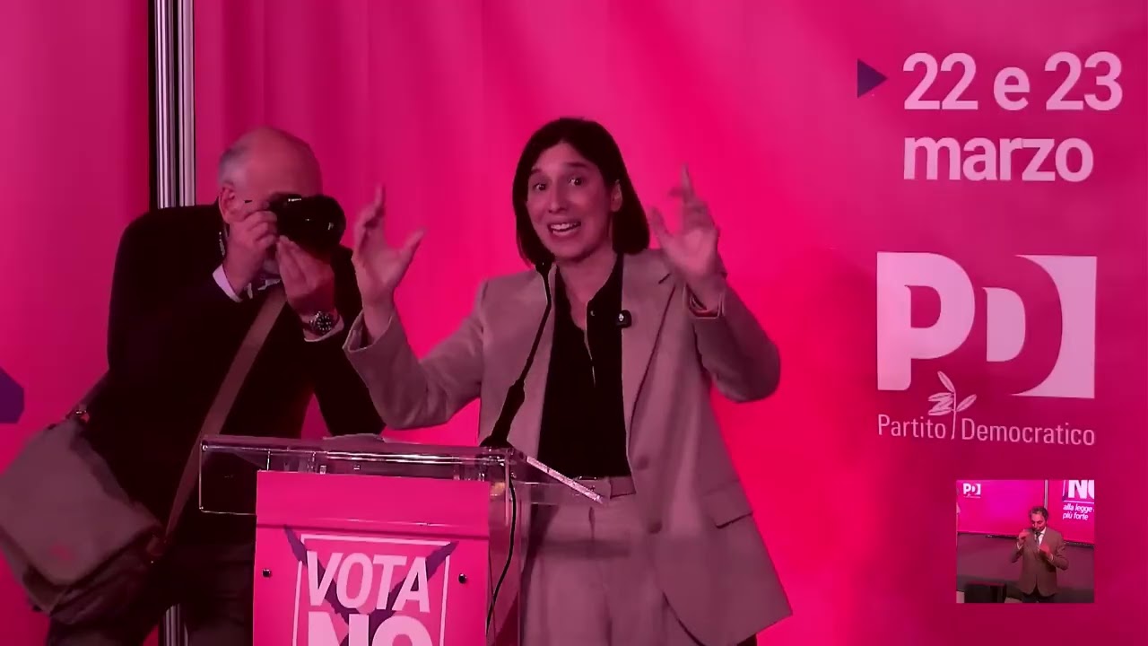 ELLY SCHLEIN IN DIRETTA DA NAPOLI INTERVIENE ALL'EVENTO "VOTARE NO PER DIFENDERE LA COSTITUZIONE"