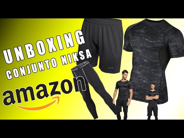 Vídeo relacionado con Ropa de fitness Camiseta deportiva Medias Hombre Alta Elástica Ropa de Entrenamiento Manga Corta Ropa de Gimnasio Hombre, Negro , M