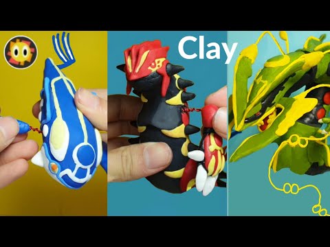 Legendary Pokémon Figures Making - Primal Groudon/ Primal kyogre /Mega Rayquaza Dragon| Clay Art