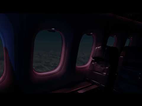 Airplane White Noise to Sleep | Private Jet Night Flight | Airplane Ambience for Focus and Study