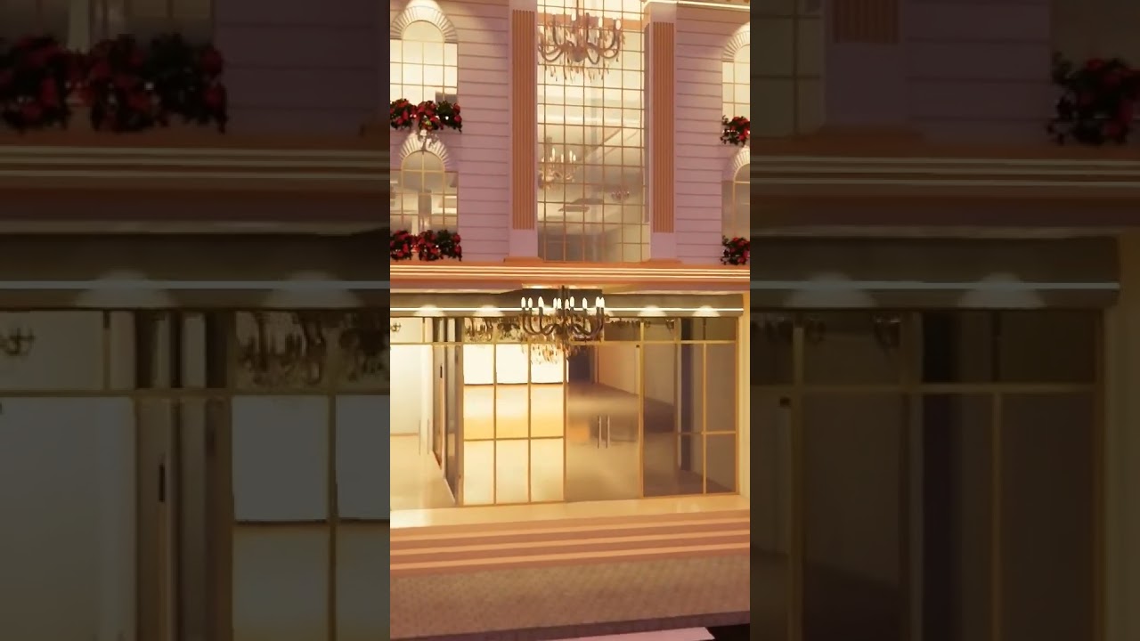 Simple and elegant banquet facade|Banquet hall facade#interiordesign #ytshorts #yt #yt_shorts #diy
