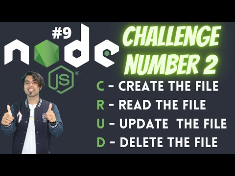 Node JS Challenge 2 Asynchronous CRUD Operations using File System Modules in NodeJS in Hindi