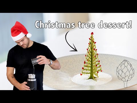 Christmas tree dessert! | Christmas menu special fine dining dessert!