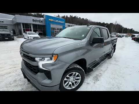 2026 Chevrolet Silverado 1500 Crew Cab Short Box 4-Wheel Drive RST in Gray for sale at Boyer Chevrolet Buick GMC Bancroft in Bancroft, ON