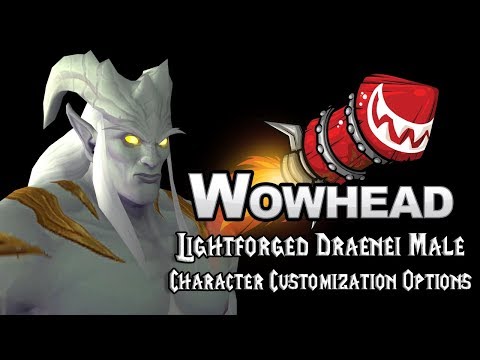 Lightforged Draenei Male Character Customization Options