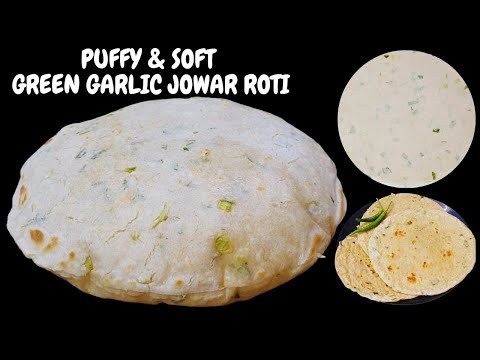 4 Jowar Flour Green Garlic Roti | Jowar Flour Recipes | Glutenfree | Jowar Roti | Jowar Paratha Easy