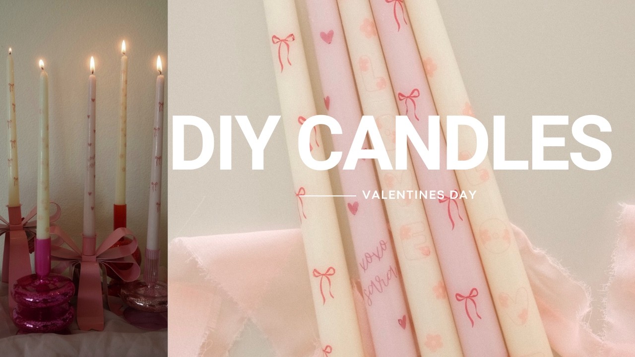 DIY Valentine’s Day Candles with Cricut | Easy Personalized Candle Tutorial