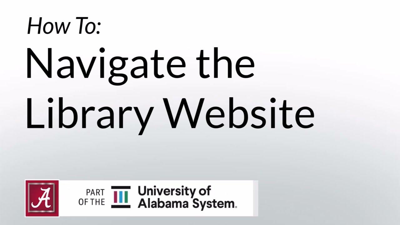 How to Navigate the Library Website