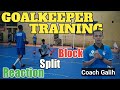 Goalkeeper Training (latihan kiper futsal #7) BLOCK, SPLIT, REACTION