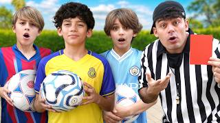 Jason and Coach Alex Play Soccer Match with Friends
