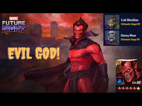 UNLOCKING & BUILDING T3 MEPHISTO TO LVL 60 - EBONY MAW & CULL WBU 99! - Marvel Future Fight