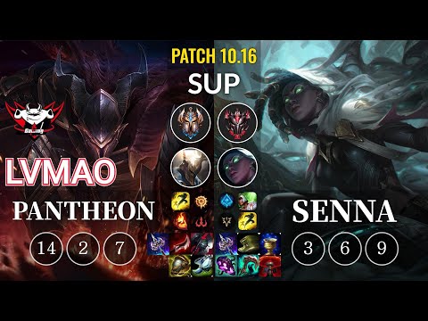 JDG LvMao Pantheon vs Senna Sup - KR Patch 10.16