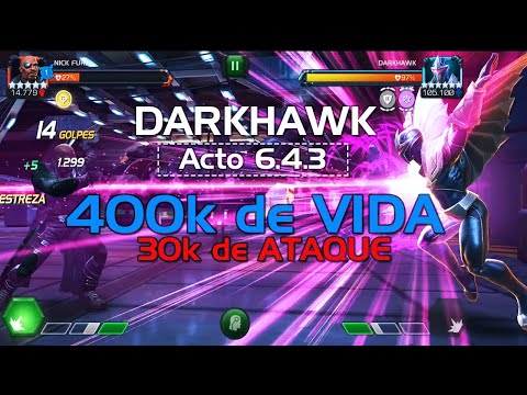 EL DARKHAWK MÁS DIFÍCIL DE MCOC en 1 ROUND con NICK FURY! - ACT 6.4.3 BOSS ONE SHOT