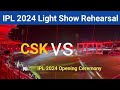 Light Show Rehearsal Before IPL 2024 Opening Ceremony Chepauk Stadium Beautiful View
