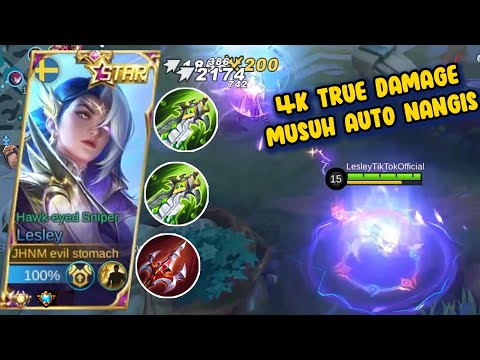 4K Damage Lesley Build Bikin Musuh Gak Gerak | Top Global Lesley - MLBB