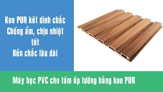 Máy PUR bọc màng PVC cho vách ngăn, nẹp cửa HOLZTEK