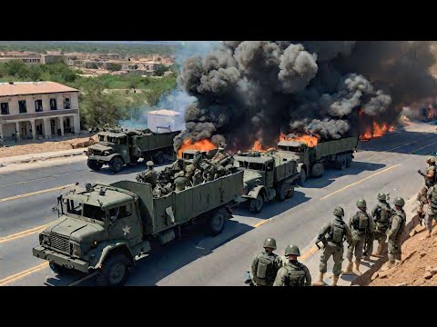 120 US cargo trucks carrying 3000 tons of ammunition destroyed by Russian T-72 tanks near Kherson