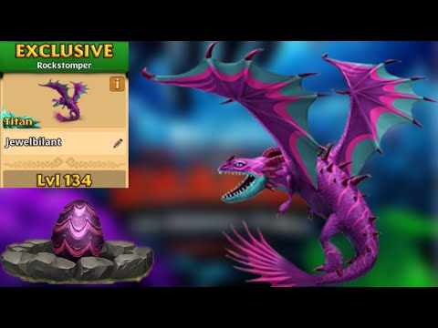 Jewelbilant Max Level 134 Titan Mode - New Exclusive Rockstomper - Dragons:Rise of Berk