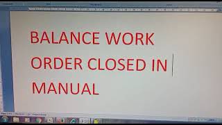 TNEB BALANCE WORK ORDER CLOSED IN MANUAL