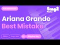Ariana Grande, Big Sean - Best Mistake (Karaoke Piano)