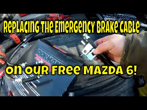 Mazda 6 Emergency Brake Cable Replacement Installation